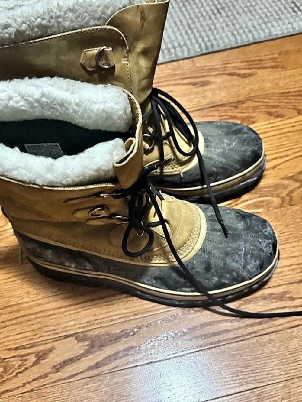Sorel Caribou Waterproof Winter Boot Boots Brown & Black US 13